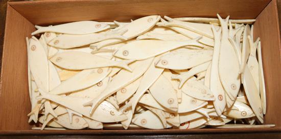 A collection of Chinese bone bezique markers